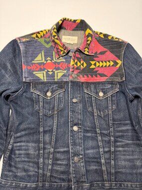 Denim & Supply Ralph Lauren Denim Trucker Jacket Men’s Medium Southwestern Aztec